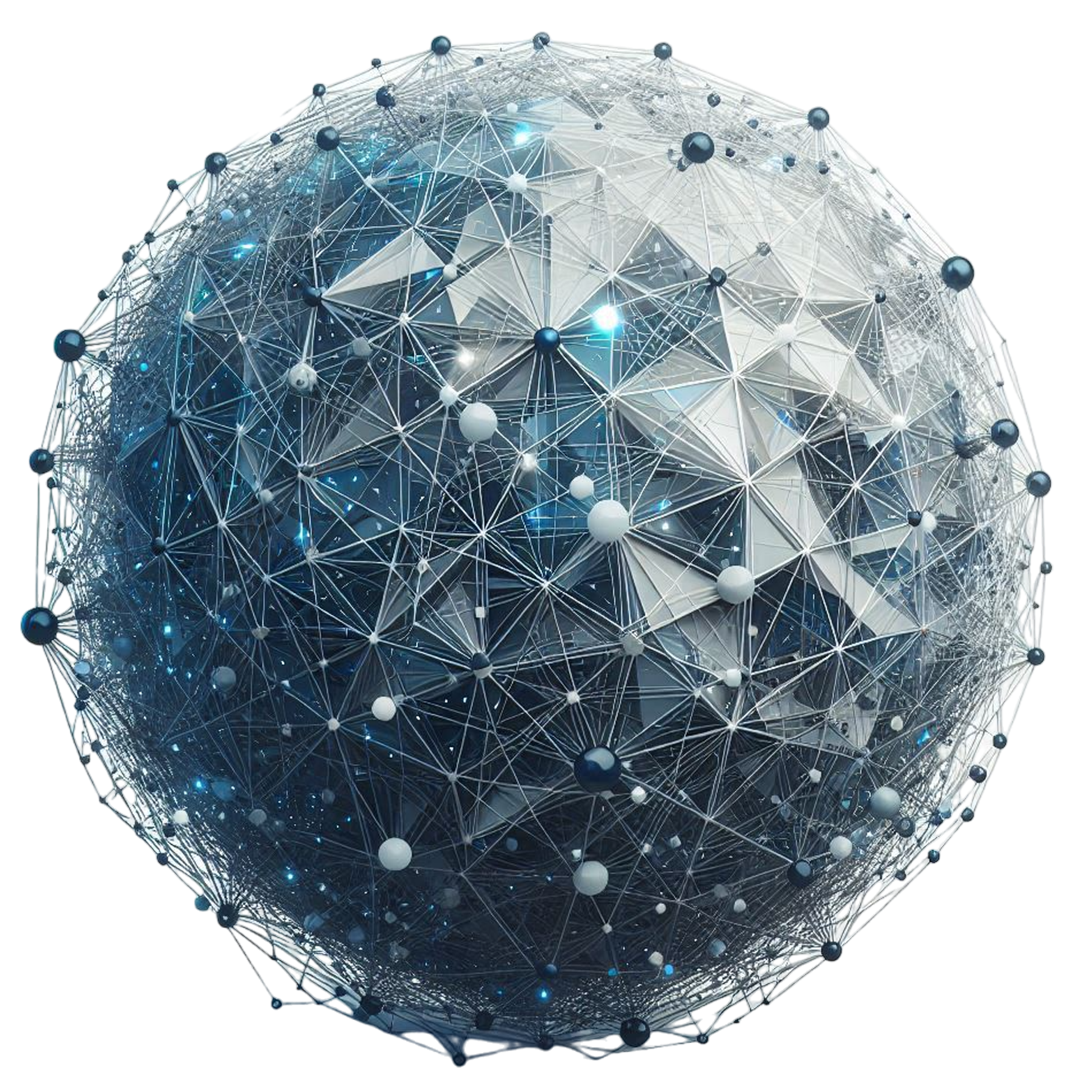 Abstract sphere of data and connections